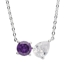 Load image into Gallery viewer, Sterling Silver Toi Et Moi Birthstone Pendant
