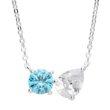 Load image into Gallery viewer, Sterling Silver Toi Et Moi Birthstone Pendant
