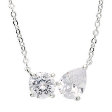 Load image into Gallery viewer, Sterling Silver Toi Et Moi Birthstone Pendant
