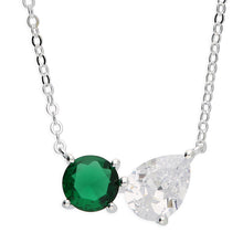Load image into Gallery viewer, Sterling Silver Toi Et Moi Birthstone Pendant
