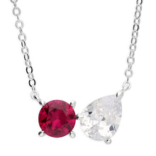 Load image into Gallery viewer, Sterling Silver Toi Et Moi Birthstone Pendant
