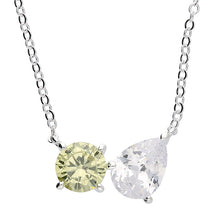 Load image into Gallery viewer, Sterling Silver Toi Et Moi Birthstone Pendant
