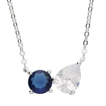 Load image into Gallery viewer, Sterling Silver Toi Et Moi Birthstone Pendant
