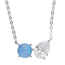 Load image into Gallery viewer, Sterling Silver Toi Et Moi Birthstone Pendant
