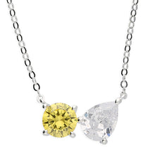 Load image into Gallery viewer, Sterling Silver Toi Et Moi Birthstone Pendant
