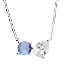 Load image into Gallery viewer, Sterling Silver Toi Et Moi Birthstone Pendant
