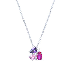 Sterling Silver Multi Colour CZ Pendant SKU 0114207