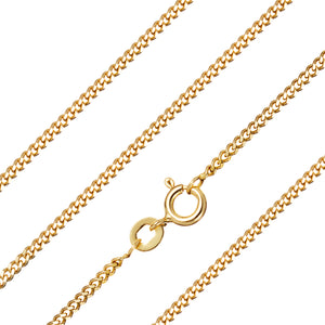 Sterling Silver Gold Finish 24" Curb Chain SKU 0124024