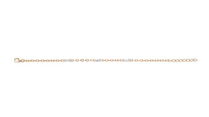Sterling Silver Gold Finish Rectangle CZ Bracelet SKU 0133614