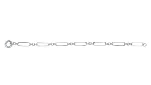 Sterling Silver Fancy Link CZ Bracelet SKU 0133621