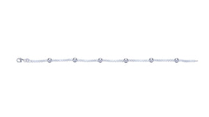 Sterling Silver Bead CZ Bracelet SKU 0133626