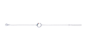 Sterling Silver Multi Colour CZ U Bracelet SKU 0133628