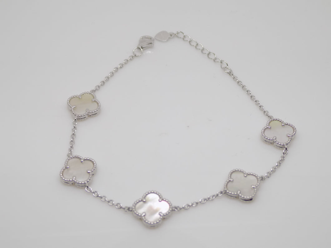 Sterling Silver MOP Flower Bracelet SKU 0134020