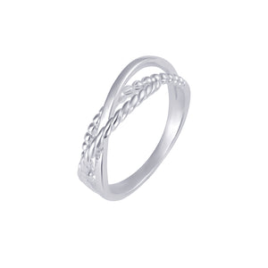Sterling Silver Interwoven Rope Style Ring SKU 0135201