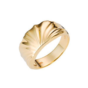 Sterling Silver Gold Finish Stylish Ring SKU 0135250