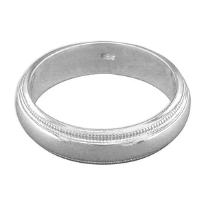 Sterling Silver Plain Band with Millgrain Edge SKU 0135251
