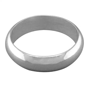 Sterling Silver 6MM Heavy D Shape Wedding Band SKU 0135254