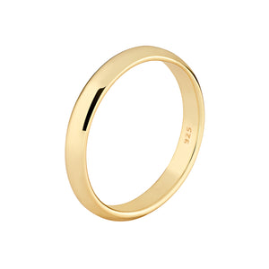 Sterling Silver Gold Finish 3mm Band SKU 0135300