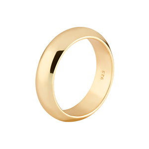 Sterling Silver Gold Finish 5mm Band SKU 0135301