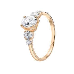 Sterling Silver Gold Finish CZ Ring SKU 0136519