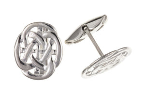 Sterling Silver Celtic Oval Shape Cufflinks SKU 0234007