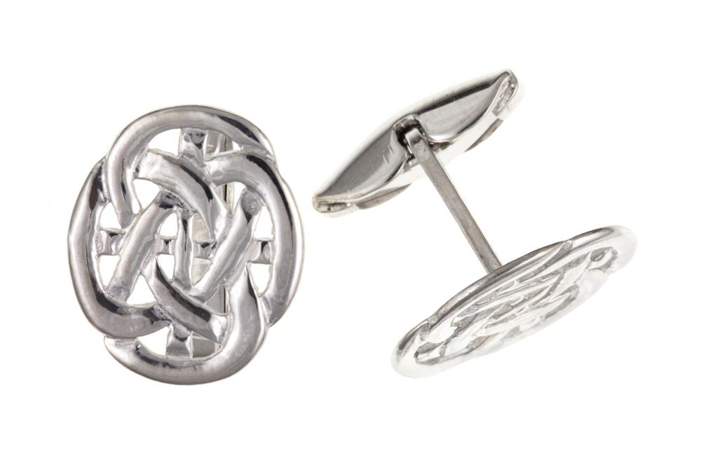 Sterling Silver Celtic Oval Shape Cufflinks SKU 0234007