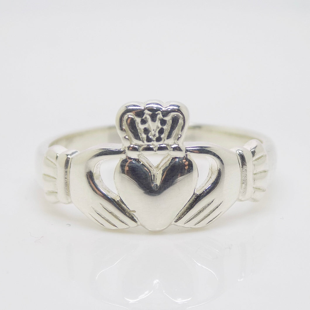 Sterling Silver Gents Plain Claddagh Ring SKU 0235401