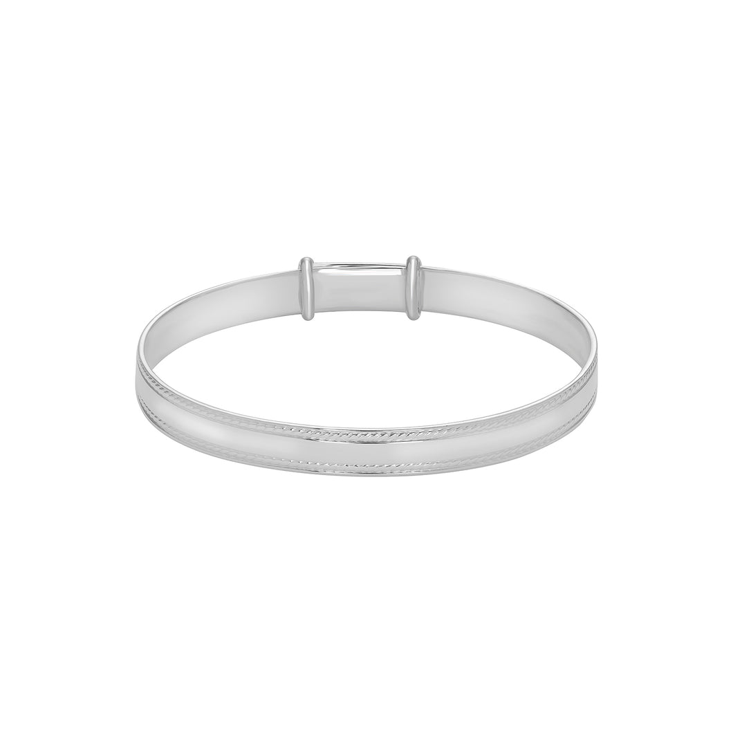 Sterling Silver Kids Pattern Bangle SKU 0302600