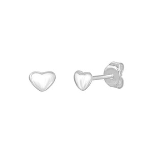 Sterling Silver Kids Small Heart Stud Earrings SKU 0306702