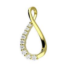 Load image into Gallery viewer, Sterling Silver Gold Finish Fancy Pendant and Earring Set SKU 0501500
