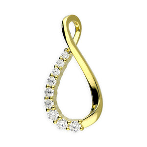 Sterling Silver Gold Finish Fancy Pendant and Earring Set SKU 0501500
