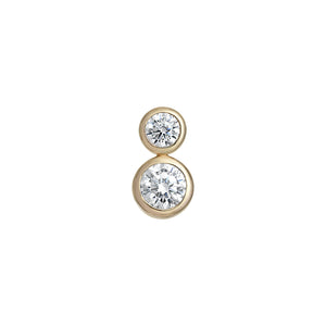 9ct Yellow Gold Double Rubover CZ Pendant SKU 1512212