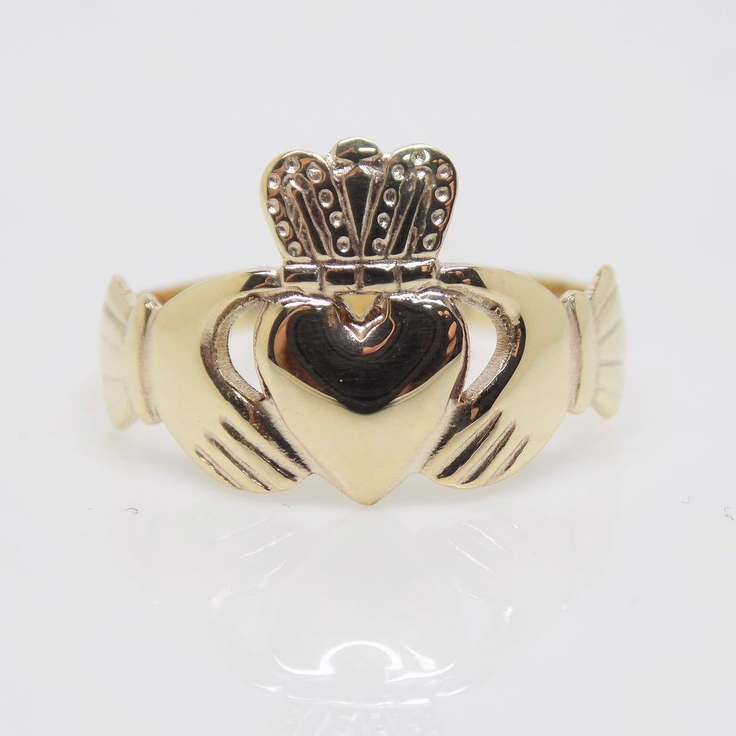 9ct Yellow Gold Plain Claddagh Ring SKU 1535102