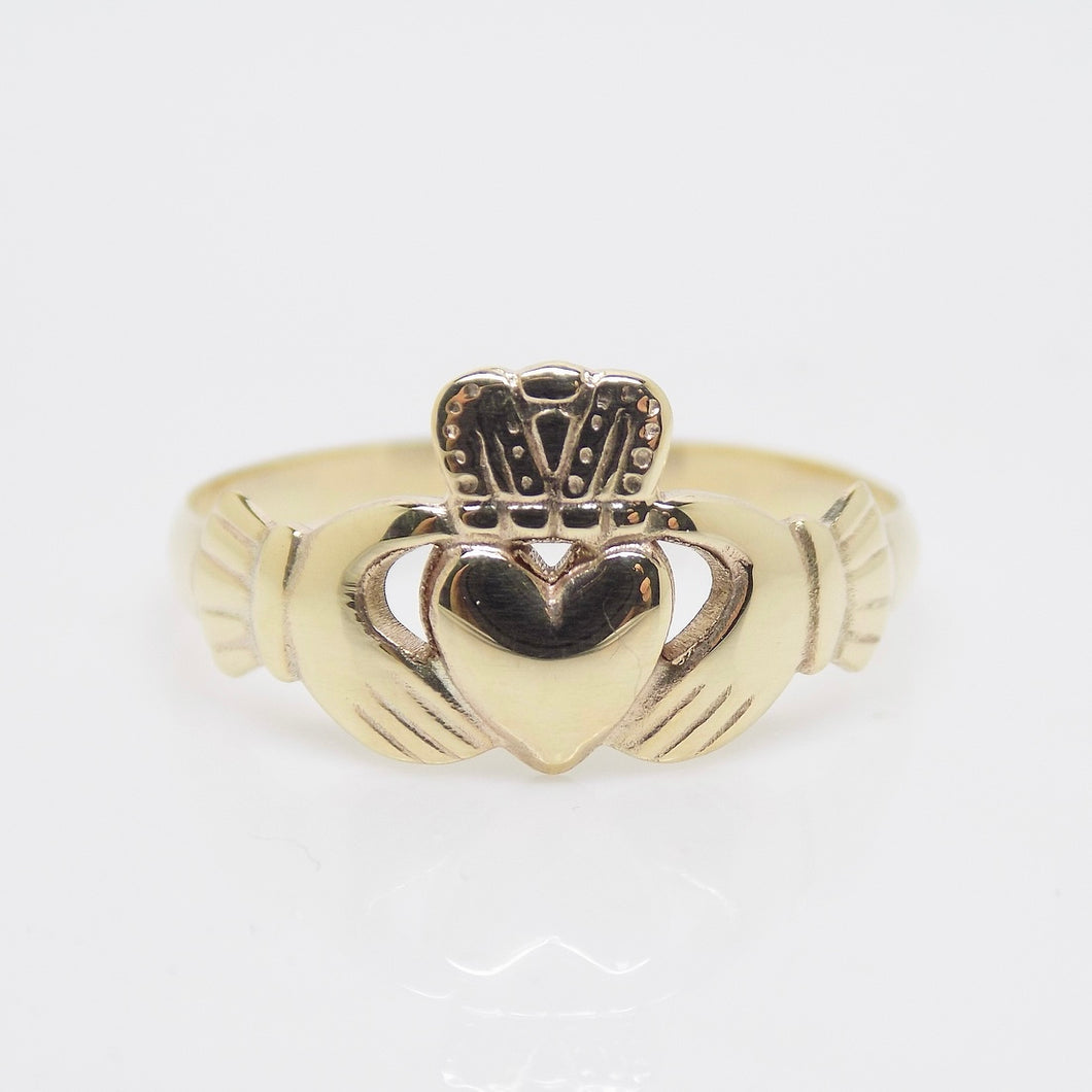 9ct Yellow Gold Plain Claddagh Ring SKU 1535103