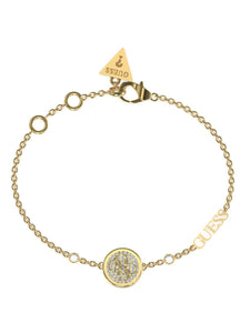 Guess Gold Tone Pave Disc Bracelet SKU 3001504