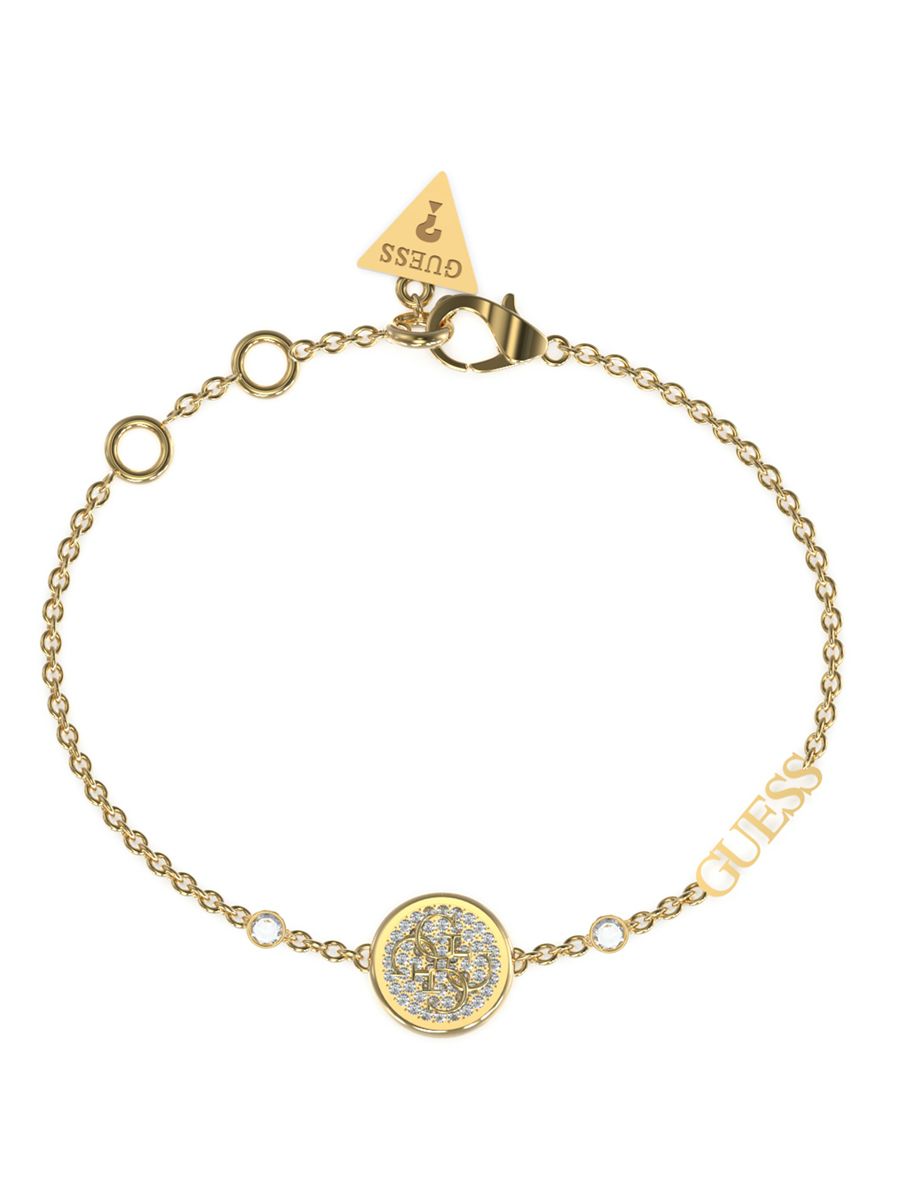 Guess Gold Tone Pave Disc Bracelet SKU 3001504
