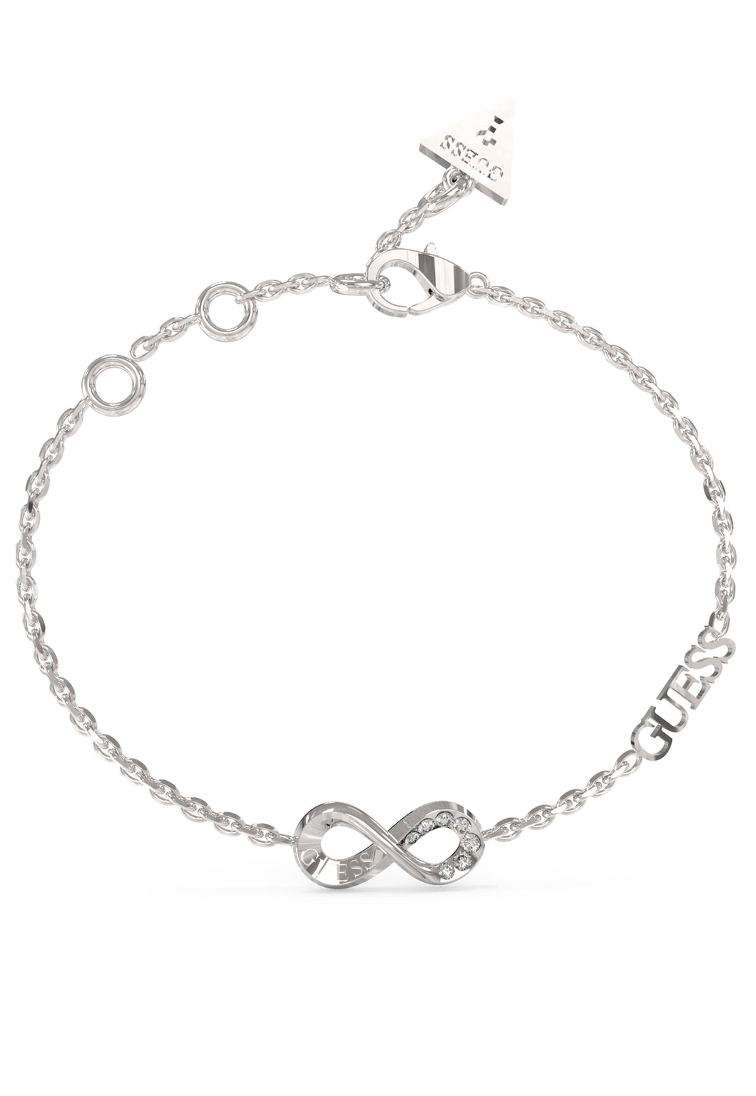 Guess Steel Silver Tone Infinity Logo Bracelet SKU 3001526