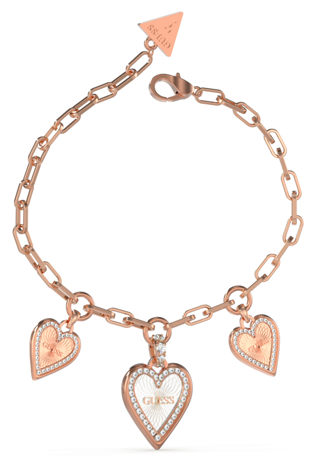 Guess Steel 2 Tone Silver and Rose Bracelet SKU 3001543