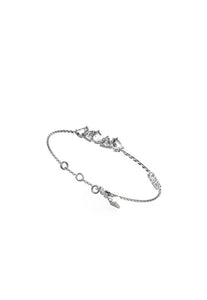 Guess Stainless Steel Silver Tone Multi Shaped Stones Bracelet SKU 3001597