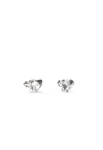 Guess Stainless Steel Silver Tone Multi Shaped Stones Stud Earrings SKU 3001598