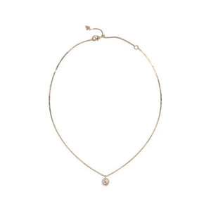 Guess Necklace Stainless Steel Rose Tone Stone Set SKU 3001643