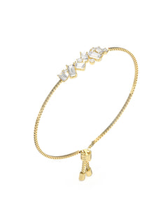 Guess Stainless Steel Gold Finish Multi Shape CZ Bracelet SKU 3001645