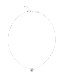Guess Stainless Steel Silver Tone CZ Necklace SKU 3001651