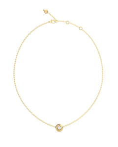 Guess Stainless Steel Gold Tone CZ Necklace SKU 3001665