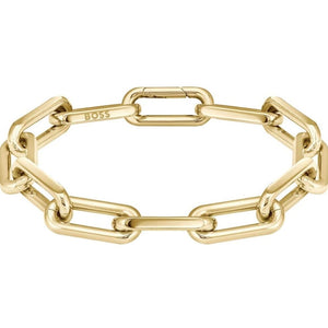 Ladies Hugo Boss Stainless Steel Gold Tone Large Link Bracelet SKU 3012006