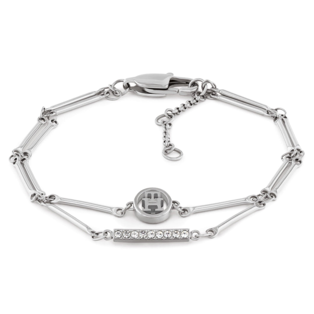 Tommy Hilfiger Ladies Layered Bar Bracelet, Stone Set SKU 3016114