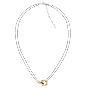 Tommy Hilfiger Ladies Double Chain, Double Interlinked Circle Necklace SKU 3016117