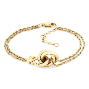 Tommy Hilfiger Ladies Double Chain, Double Interlinked Circle Bracelet SKU 3016118