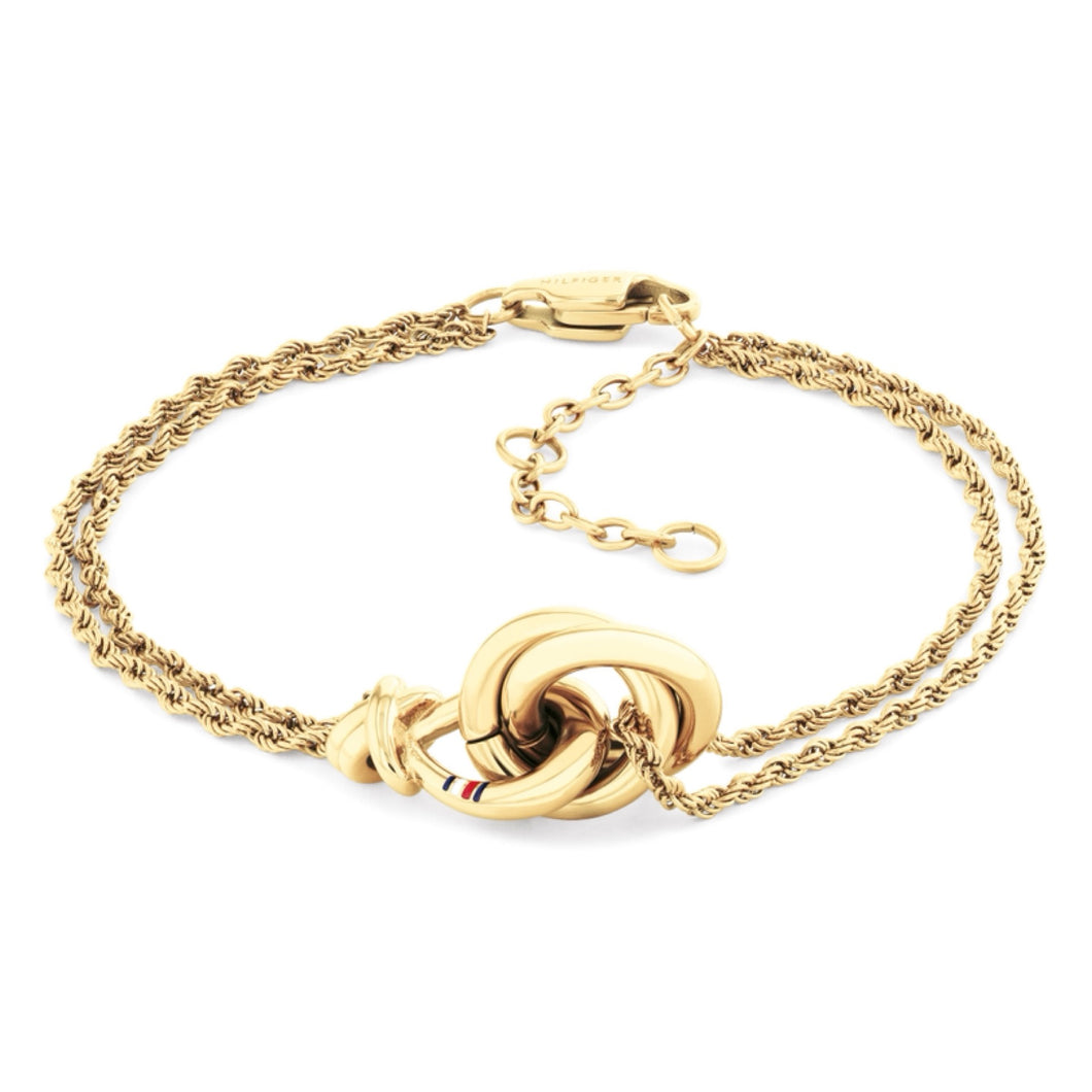 Tommy Hilfiger Ladies Double Chain, Double Interlinked Circle Bracelet SKU 3016118