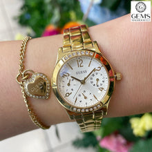 Load image into Gallery viewer, Ladies Guess Stainless Steel Gold Tone Strap, Mini Dial SKU 4001204
